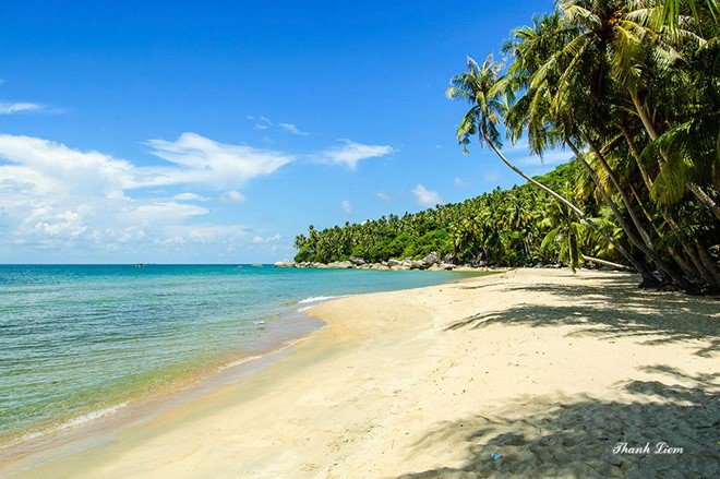 B&atilde;i B&agrave;ng l&agrave; b&atilde;i đẹp nhất, nằm uốn m&igrave;nh h&igrave;nh c&aacute;nh cung với l&agrave;n nước biển trong xanh, c&ugrave;ng những h&agrave;ng dừa bu&ocirc;ng m&igrave;nh đ&oacute;n gi&oacute; biển.